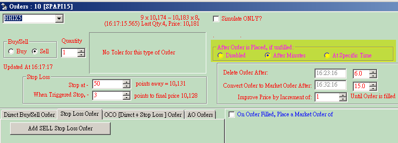 Auto Cancel Order after N Minutes